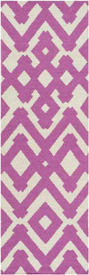 Oppelo Modern Magenta/Ivory Area Rug