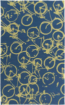 Ordway Modern Cobalt/Lime Area Rug