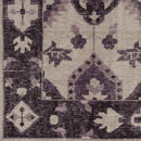 Plainville Traditional Eggplant/Beige Area Rug