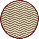 Quitman Modern Burgundy/Beige Area Rug