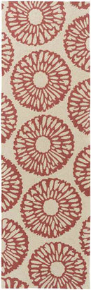Ramah Modern Ivory/Rust Area Rug