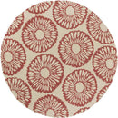 Ramah Modern Ivory/Rust Area Rug