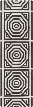 Rosa Modern Charcoal/Ivory Area Rug
