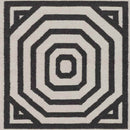 Rosa Modern Charcoal/Ivory Area Rug