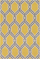 Roopville Modern Bright Yellow Area Rug