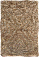 Screven Modern Jute/Sisal Charcoal/Dark Brown Area Rug