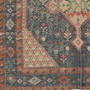 Shafter Traditional Khaki/Dark Blue/Orange Area Rug