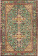 Shafter Traditional Khaki/Teal Area Rug