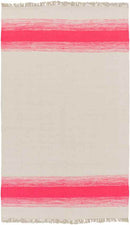 Snowflake Modern Bright Pink/Khaki Area Rug