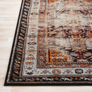 Tontitown Traditional Orange/Black Area Rug