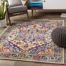 Cannock Traditional Bright Pink Area Rug