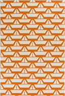 Tuscumbia Modern Orange/Beige Area Rug