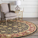 Walthourville Traditional Red/Green/Black Area Rug