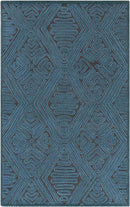 Winchester Modern Blue/Black Area Rug