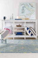 Belknap Coastal Bright Blue/Khaki Area Rug