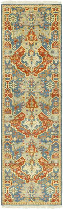 Luton Traditional Sky Blue Area Rug