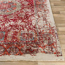 Newhaven Traditional Bright Red Area Rug