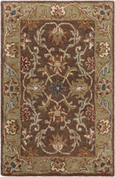 Daysland Traditional Dark Brown Area Rug