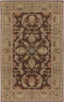 Daysland Traditional Dark Brown Area Rug