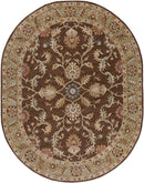Daysland Traditional Dark Brown Area Rug