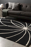 Falher Modern Black Area Rug