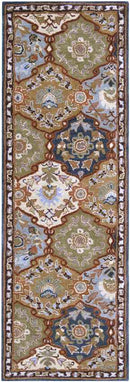Hinton Traditional Dark Green Area Rug