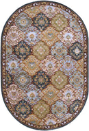 Hinton Traditional Dark Green Area Rug