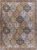 Hinton Traditional Dark Green Area Rug