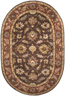 Irricana Traditional Dark Brown Area Rug