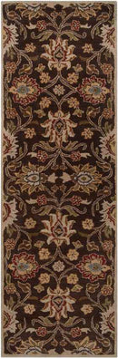 Eckville Traditional Dark Brown Area Rug