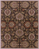 Eckville Traditional Dark Brown Area Rug