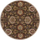 Eckville Traditional Dark Brown Area Rug