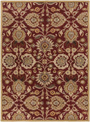 Eckville Traditional Burgundy Area Rug