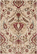 Stavely Traditional Dark Red Area Rug