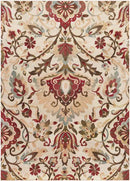 Stavely Traditional Dark Red Area Rug