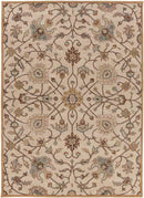 Two Hills Traditional Khaki Area Rug