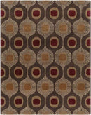 Viking Modern Dark Brown Area Rug