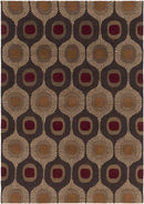 Viking Modern Dark Brown Area Rug