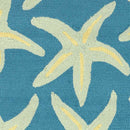 Halluin Coastal Bright Blue Area Rug