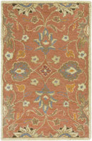 Eckville Traditional Rust Area Rug