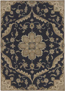 Carman Traditional Navy Area Rug