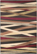 Biberbach Modern Burgundy Area Rug