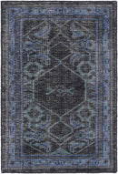 Scafati Traditional Navy Area Rug