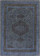 Scafati Traditional Navy Area Rug