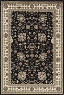 Lac Baker Traditional Black Area Rug