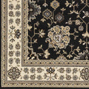 Lac Baker Traditional Black Area Rug