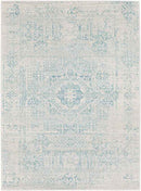 Bay Bulls Traditional Teal Area Rug