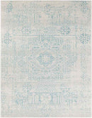 Bay Bulls Traditional Teal Area Rug