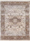 Tilt Cove Traditional Dark Brown Area Rug