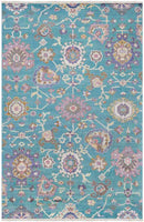 Crawley Traditional Teal Area Rug